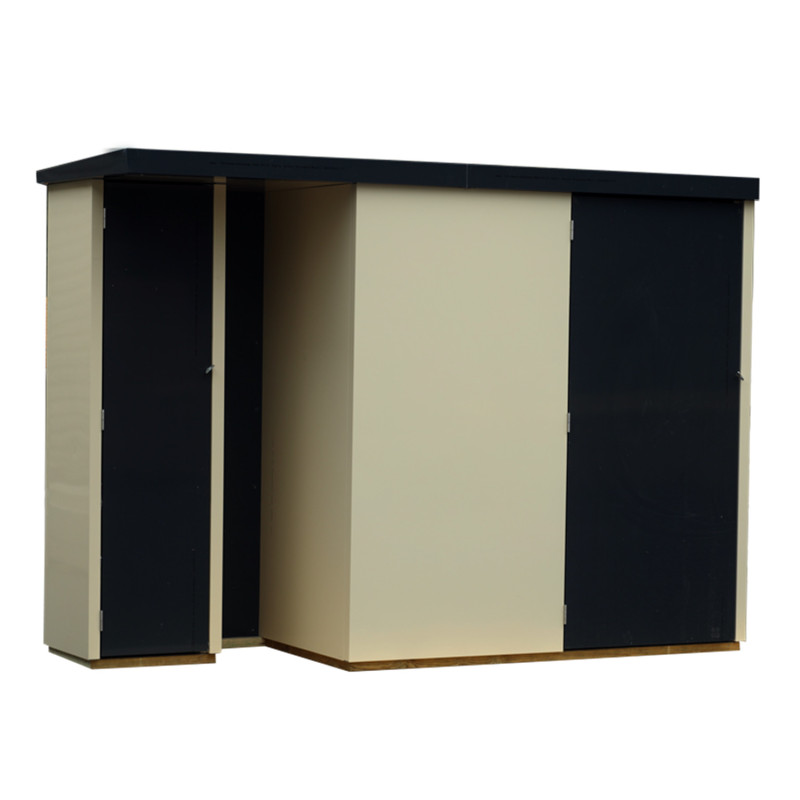 Fabric Style Abris de jardin en composite Noir Aluminium composite 3m²