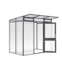 KGT Serre de jardin en polycarbonate Gris 3.5m²