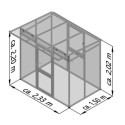 KGT Serre de jardin en polycarbonate Gris 3.5m²