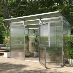 KGT Serre de jardin en polycarbonate Gris 6.00m²