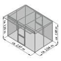 KGT Serre de jardin en polycarbonate Gris 6.00m²