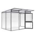 KGT Serre de jardin en polycarbonate Gris 6.00m²