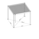 Ombréa Pergolas bioclimatiques Gris Aluminium 9m²