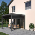 Ombréa Pergolas bioclimatiques Gris Aluminium 9m²