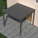 Ombréa Pergolas bioclimatiques Gris Aluminium 9m²
