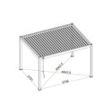 Ombréa Pergolas bioclimatiques Blanc Aluminium 12m²