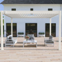 Ombréa Pergolas bioclimatiques Blanc Aluminium 12m²