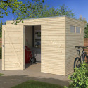 Gardenas Abri de jardin bois 5 à 10 m² Marron Bois massif 6.3m²
