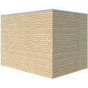Gardenas Abri de jardin bois 5 à 10 m² Marron Bois massif 6.3m²