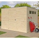 Gardenas Abri de jardin bois 5 à 10 m² Marron Bois massif 9m²