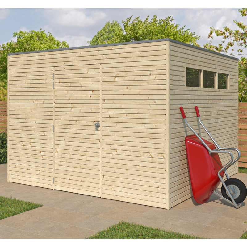Gardenas Abri de jardin bois 5 à 10 m² Marron Bois massif 9m²