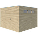 Gardenas Abri de jardin bois 5 à 10 m² Marron Bois massif 9m²