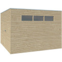 Gardenas Abri de jardin bois 5 à 10 m² Marron Bois massif 9m²