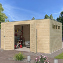 Gardenas Abri de jardin bois 10 à 15 m² Marron Bois massif 12.6m²