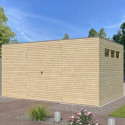 Gardenas Abri de jardin bois 10 à 15 m² Marron Bois massif 12.6m²