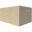 Gardenas Abri de jardin bois 10 à 15 m² Marron Bois massif 12.6m²