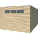 Gardenas Abri de jardin bois 10 à 15 m² Marron Bois massif 12.6m²