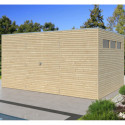Gardenas Abri de jardin bois 10 à 15 m² Marron Bois massif 12.6m²