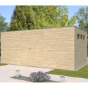 Gardenas Abri de jardin bois 15 à 20 m² Marron Bois massif 15.3m²