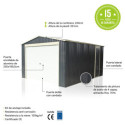 X-Metal Garage métal Gris Acier galvanisé 17.31m²
