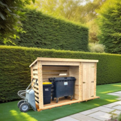 Habrita Abri bûches Marron Bois massif 3.9m²