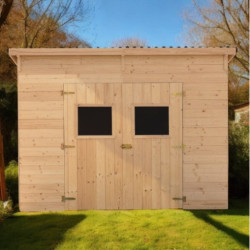 Habrita Abris de jardin en bois Marron Bois massif 5.6m²