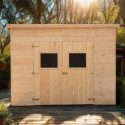 Habrita Abris de jardin en bois Marron Bois massif 5.6m²