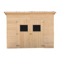 Habrita Abris de jardin en bois Marron Bois massif 5.6m²