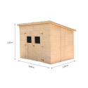 Habrita Abris de jardin en bois Marron Bois massif 5.6m²