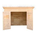 Habrita Abris de jardin en bois Marron Bois massif 5.6m²