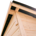 Habrita Abris de jardin en bois Marron Bois massif 5.6m²