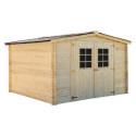 Habrita Abris de jardin en bois Marron Bois massif 9m²