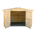 Habrita Abris de jardin en bois Marron Bois massif 9m²