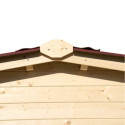 Habrita Abris de jardin en bois Marron Bois massif 9m²