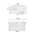 Habrita Abris de jardin en bois Marron Bois massif 18.24m²