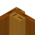 Habrita Garage bois Marron Bois massif 13.4m²
