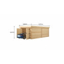 Habrita Garage bois Marron Bois massif 16.2m²