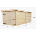 Habrita Garage bois Marron Bois massif 16.2m²