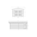 Habrita Garage bois Marron Bois massif 24.2m²