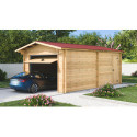 Habrita Garage bois Marron Bois massif 24.2m²