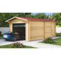 Habrita Garage bois Marron Bois massif 24.2m²