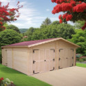 Habrita Garage bois Marron Bois massif 38.4m²