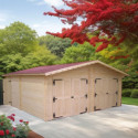 Habrita Garage bois Marron Bois massif 38.4m²
