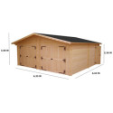 Habrita Garage bois Marron Bois massif 38.4m²
