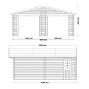 Habrita Garage bois Marron Bois massif 38.4m²