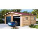 Habrita Garage bois Marron Bois massif 38.4m²