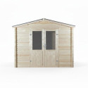 Habrita Abris de jardin en bois Marron Bois massif 8.2m²