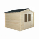 Habrita Abris de jardin en bois Marron Bois massif 8.2m²