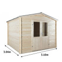 Habrita Abris de jardin en bois Marron Bois massif 8.2m²