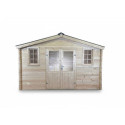 Habrita Abris de jardin en bois Marron Bois massif 11.04m²
